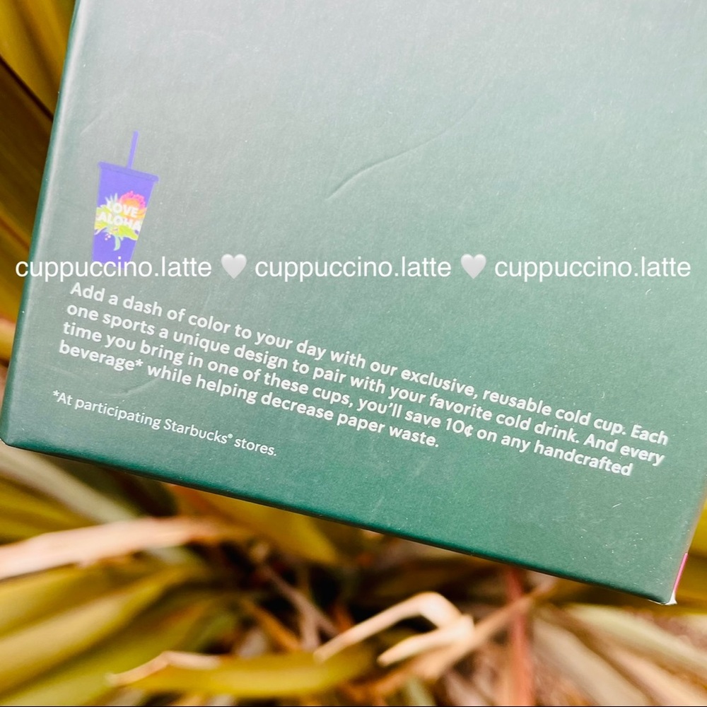 🌈NEW🌈Starbucks 2020 Hawaii Box of 5 Reusable Printed Cold Cups - Picture 8 of 11